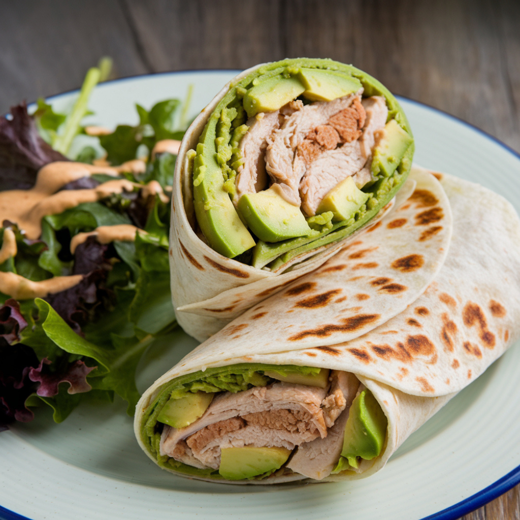 Avocado Chicken Wraps & Quick and Nutritious Lunch